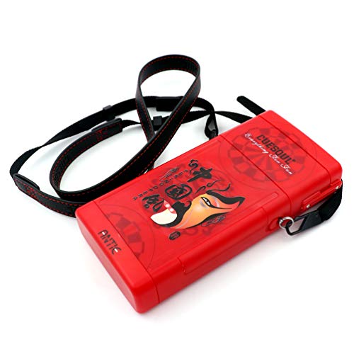 CUESOUL ANTIE Hard Dart Case with Peking Opera Mask Design and Dart Flights Case for Your Choice - color: Dart Case-Red