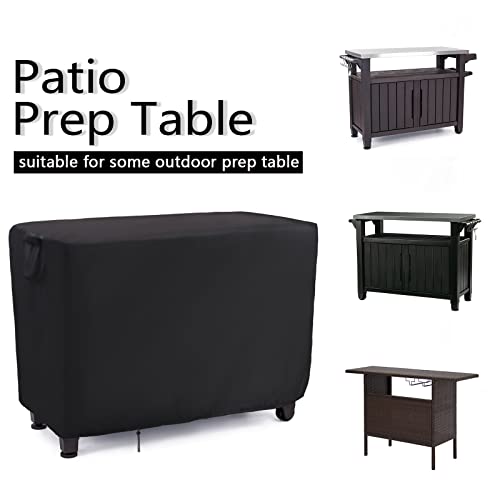 55 Inch Outdoor Furniture Cover for Keter Unity XL Portable Table, Waterproof Patio Rectangle Table Covers, Outdoor Pizza Oven Grill Cover - size: 55" x 24" x 32"