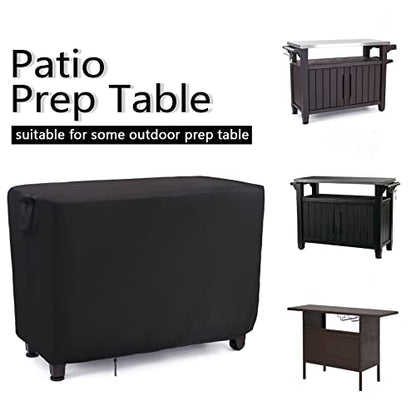 55 Inch Outdoor Furniture Cover for Keter Unity XL Portable Table, Waterproof Patio Rectangle Table Covers, Outdoor Pizza Oven Grill Cover - size: 55" x 24" x 32"
