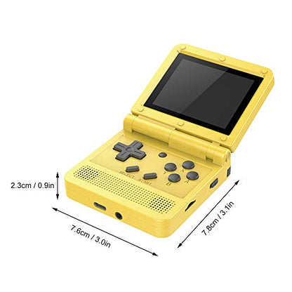 GoolRC Retro Handheld Game Console, with 16G Built-in 2000 Classic Games, Portable Hand Held Open Source Linux System 3.0-in HD IPS Screen Handheld Game Console (Yellow 16GB)