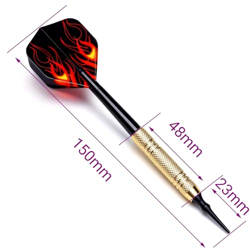 12 Pack Soft Tip Darts Set 14 Grams Darts Soft Tip Set Kit Professional Darts with Drat Flights and Soft Tips for Dartboard