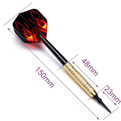 12 Pack Soft Tip Darts Set 14 Grams Darts Soft Tip Set Kit Professional Darts with Drat Flights and Soft Tips for Dartboard