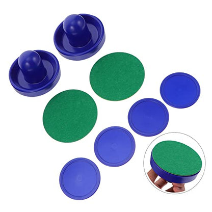 Toyvian Air Hockey Pusher and Puck Set 76mm Replacement Accessories for Game Tables Sturdy Plastic Suitable for Boys and Girls and Adults