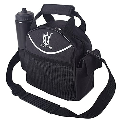 CROWN ME Disc Golf Set with 6 Discs and Mini Disc and Starter Disc Golf Bag - color: Black