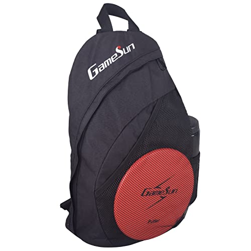 DISC Golf Set Includes 1pc Heavy Duty Nylon Backpack Bag, 2pcs Drivers, 2pcs Mid-Ranges, 2pcs Putters, 1pc Mini Disc Marker, 1pc 12”x12” Embroider Logo Black Towel and 1pc Gift Color Box - color: Black