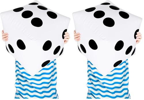 13.8 inch Giant Inflatable Dice Pool Toy for Lawn Games Outdoor Floor Games，Pack of 1 - size: Large (Pack of 2)