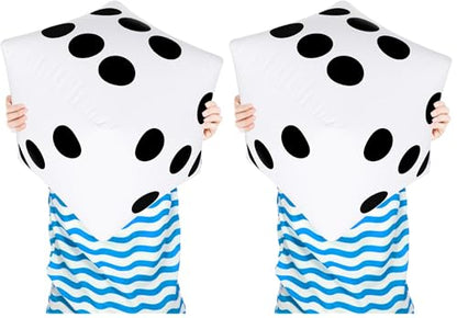 13.8 inch Giant Inflatable Dice Pool Toy for Lawn Games Outdoor Floor Games，Pack of 1 - size: Large (Pack of 2)