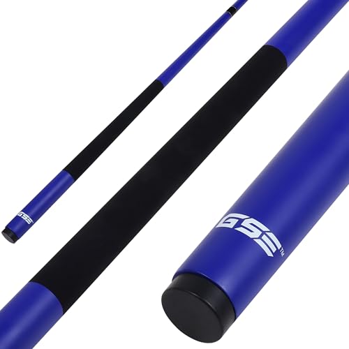 GSE Games & Sports Expert 58" 2-Piece Fiberglass Graphite Composite Billiard Pool Cue Sticks (Several Colors Available, Weight from 18oz, 19oz, 20oz, 21oz) - color: Matte Blue, style: 18oz