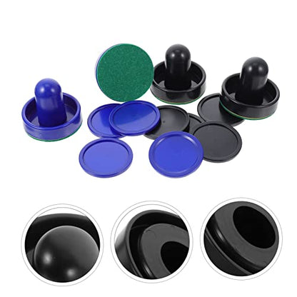 2 Sets Air Hockey Pushers Pucks Mini Air Hockey Table Kit Replacement Parts Plastic Hockey Game Accessories
