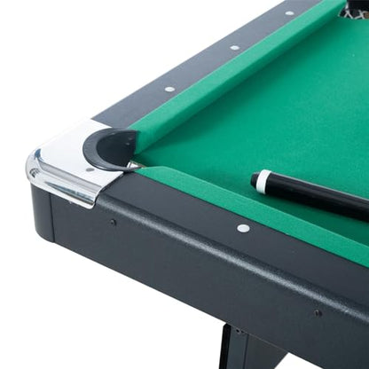 3 in 1 Pool Table Ping Pong Dining Table Combo,63.8 Foldable Billiard Tables/Table Tennis, Multi Game Table, with Billiard and Tennis Paddles Accessories - color: 3 in 1 Pool Table+Green