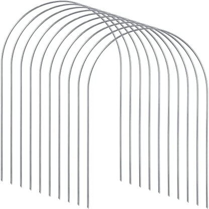 Deekin Set of 9 Croquet Wickets Replacement for Croquet Metal Hoops with Galvanized and Plastic Coating for Family Lawn Backyard Outdoor Game(Arch) - style: Arch