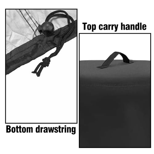 Disc Golf Basket Cover, 420D Heavy Duty Waterproof Fabric, Fits Disc Golf Baskets up to 27.5" D x 35.4" H, UV Resistant Weatherproof Dust Cover for Outdoor Storage