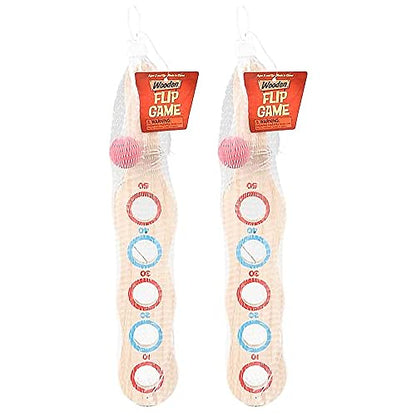 ArtCreativity Wooden Flip Paddle Game, Set of 2, Wood Paddle Toy with Red Ball on String, Outdoor Toys for Boys and Girls, Beach and Backyard Games for Kids and Adults, Great Gift Idea - size: 12.33 inches tall