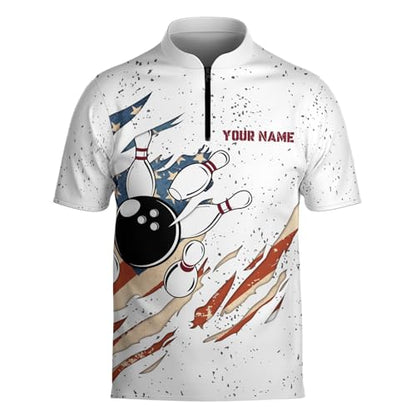 Personalized Custom Jersey for Men, Uniform Shirt for Bowling Team Gift - color: D20