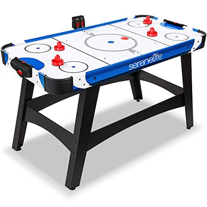 SereneLife Full Size Foosball & 58" Air Hockey Tables, Soccer Set with Accessories