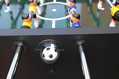54.5'' Foosball Table for Adults,Full Size Competition Soccer Game Table with Anti-Tipping Leg,Balls and Cup Holder,Arcade Table for Home,Family,Game Room and Office