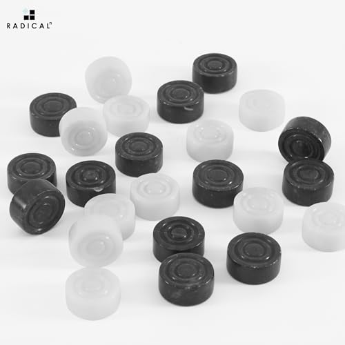 Radicaln Marble Checker Figures 1.25'' inches Black and White Handmade Checkers Pieces for Adults Board Game Draughts Checker Pieces for Checker & Chess Board Game - color: Black and White