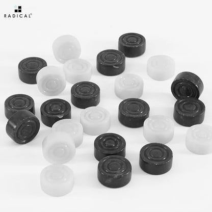 Radicaln Marble Checker Figures 1.25'' inches Black and White Handmade Checkers Pieces for Adults Board Game Draughts Checker Pieces for Checker & Chess Board Game - color: Black and White