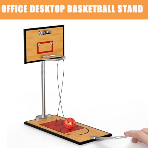 GYSH Mini Desktop Basketball Hoop Game for Office,Tabletop Basketball Game Toy with Easy Assembly,Desk Toys for Office for Adults，Tiny Basketball Hoop(Desk Basketball) - style: Desk Basketball