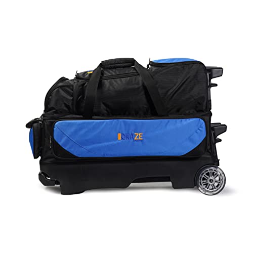 4 Ball Bowling Roller + 1 Ball Add On Spare Tote - color: Blue-Black