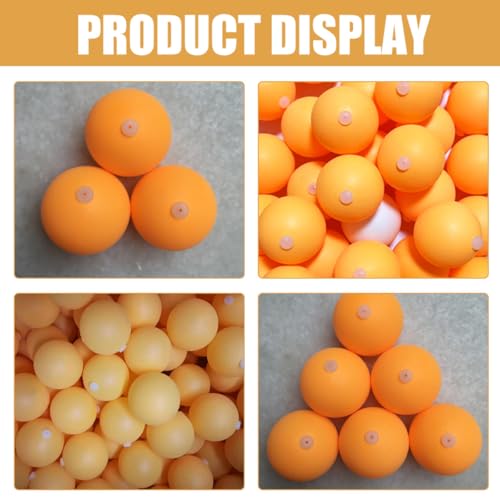 SOLUSTRE 100pcs 27mm Plastic Ping Pong Balls with Hole for Practice Machine Training Table Tennis Balls Bulk Yellow