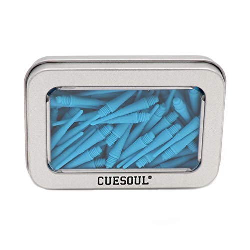 CUESOUL 100 Pieces Soft Tip Points for Soft Tip Darts - color: Blue