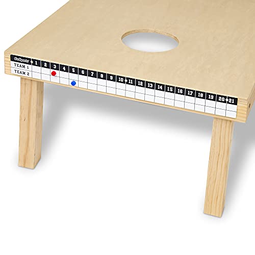 GoSports Premium Cornhole Scoreboard with Magnetic Scorekeepers - Mounts to Any Cornhole Board