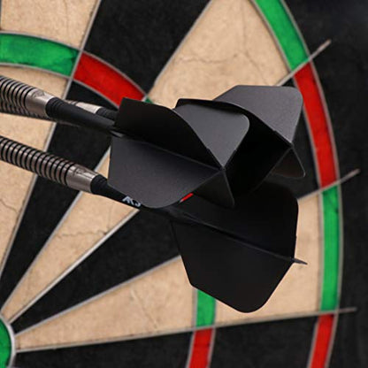 CUESOUL 6 Pieces ROST Integrated Dart Shaft and Flights - color: Shaft Length 28mm-Big Wing Shape-All Black