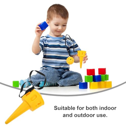 Totority Cup and Ball Game - Kids Catch Ball Toy Yellow Catcher Set for Outdoor & Indoor Fun, Durable & Easy Grip, Perfect for Hand-Eye Coordination Development, Family Playtime & Birthday Gift