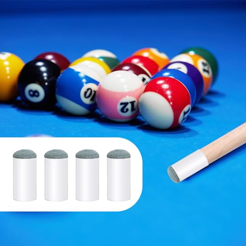 24 Pieces 13 Mm Pool Cue Tips Pool Stick Tips Slip on Cue Tips Replacement Pool Table Accessories for Pool Stick Billiard Cue Tips Replacements for Pool Cues and Snooker(Blue)