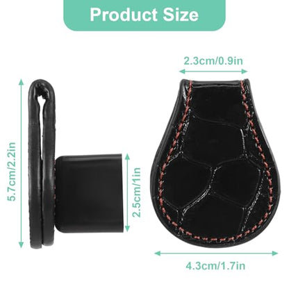 Prasacco Magnetic Pool Chalk Holder, Leather Pool Cue Chalk Holder with Belt Clip for Snooker and Billiards, Secure Square Chalks Accessory
