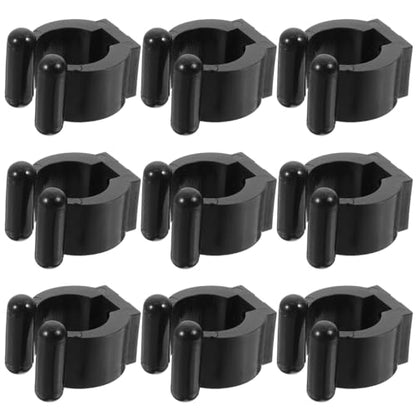 10pcs Elegant Wall-mounted Fishing Rod Holder Clips for Pool Cue Storage