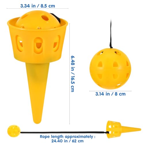3 Sets Toss Catch Ball Toy with Scoop for Kids Ages 3-5 - Lightweight Portable Ball and Scoop Outdoor and Indoor Game for Children