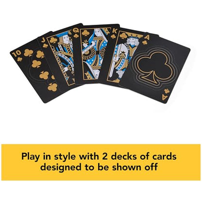Spin Master Games, Cardinal Legacy Deluxe 200-Piece Poker Set, Premium Dual-Toned Poker Chips in Wooden Storage Case, 2-10 Players, for Ages 10 & Up - color: Multicolor