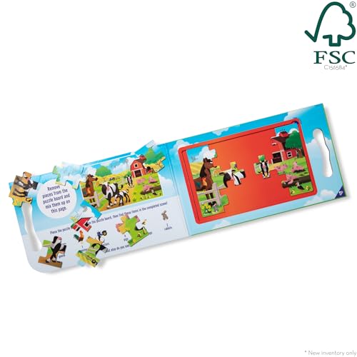 Melissa & Doug Take-Along Magnetic Jigsaw Puzzle Set – On the Farm (2 x 15 Piece) Travel Activity Toy for Preschoolers and Kids Ages 3+ - FSC Certified - style: Farm