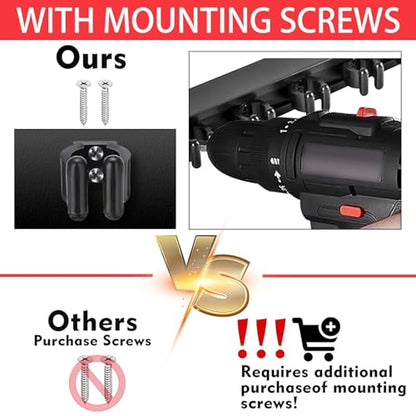Pool Cue Holder Clamps(Include Screws), Billiards Snooker Cue Locating Clip Holder Regular Fishing Rod Storage Clips Black for Pool Cue Racks Include Screws (Medium) - size: Medium