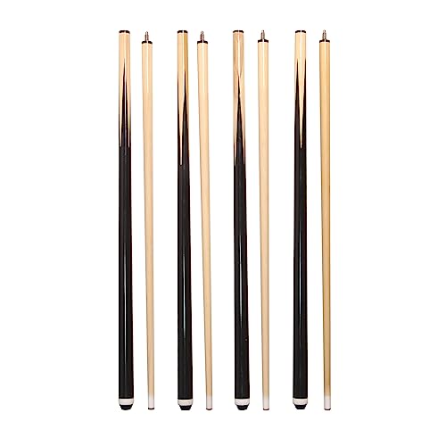 Pool Sticks 2-Piece 58 Inch Wooden Billiard Cue Hard Wood Pool Cues 19-21 oz Economic Cues Good for House and Bar Use American Pool Game Practice Cues for Begginer Starters, Set of 4