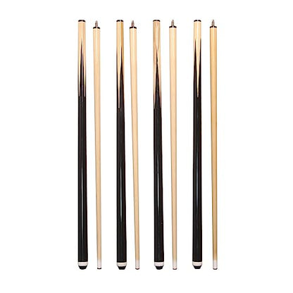 Pool Sticks 2-Piece 58 Inch Wooden Billiard Cue Hard Wood Pool Cues 19-21 oz Economic Cues Good for House and Bar Use American Pool Game Practice Cues for Begginer Starters, Set of 4