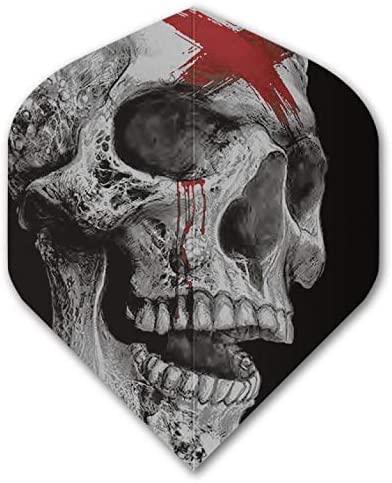 US Darts 3 Sets (9 Flights) Alchemy Dead Skull Standard Dart Flights - 100 Micron