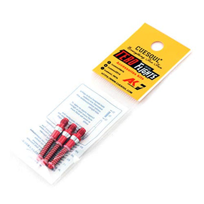 CUESOUL TERO AK7 Aluminum Dart Shafts 25.2mm Built-in Spring Telescopic for Steel Tip Darts and Soft Tip Darts - color: Red