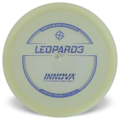 Innova Proto Glow Champion Leopard3 – Glow in the Dark Disc Golf Fairway Driver - size: 170-172g
