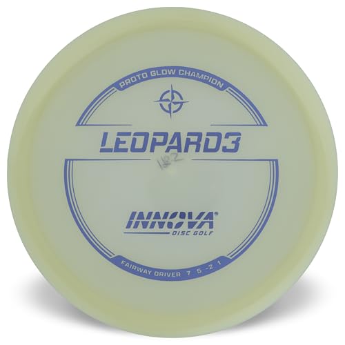 Innova Proto Glow Champion Leopard3 – Glow in the Dark Disc Golf Fairway Driver - size: 173-175g