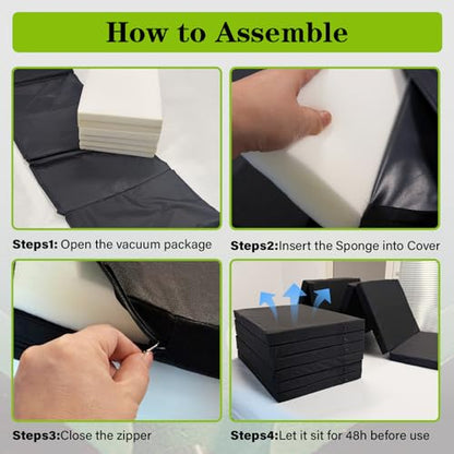 Pool Table Insert Mat 8ft for Pool Table Protection Billiard Table to Dining Table Foldable & Removable Hard Top Foam Mat with Zipper, Black