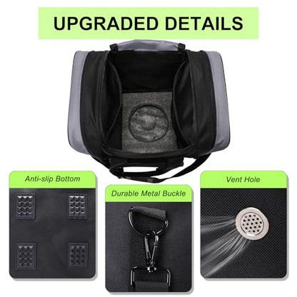 Bowling Ball Bag for Single Ball, Tote Bowling Bag with Padded Ball Holder - color: Black-Grey