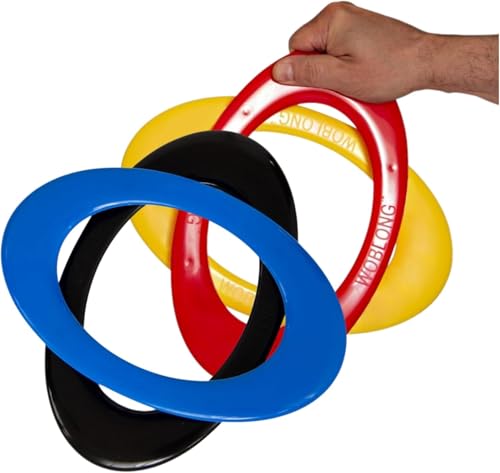 Double Wing Flyer – Aerodynamic Flying Disc for Families & Adults Playing Catch, Sports Toys for Beach Frisbee & Park Activities, Outdoor Toys for Teens & Frisbees for Adults (Y, BLK, B, R) - color: Yellow Black and Blue