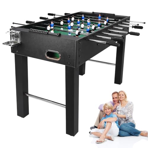 47Inch Large Size Foosball Table for Adults Competition Full Size Soccer Game Table Football Arcade Heavy-Duty Playing Machine for Indoor Game Room