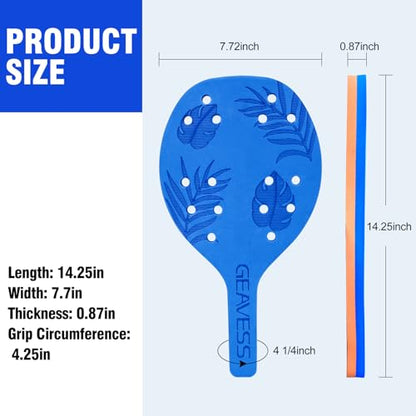 Beach Paddle Tennis Game Set for Teens, Adults & Beginners | 2 Foam Paddle Rackets, 2 Soft Balls, Storage Bag, Indoor Outdoor Play for Park, Backyard, Home