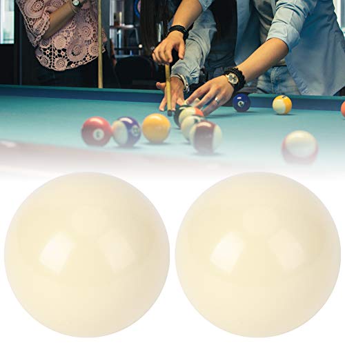 Cue Ball 2pcs White Billiard Balls Professional Pool Balls Smooth 2.25Inches for Pool Table Game Rooms Sports Match