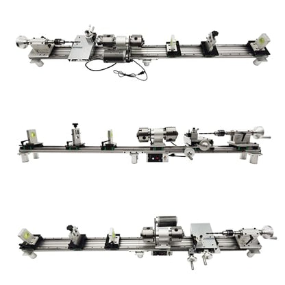 110V Billiard Cue Repair Machine, Pool Cue Lathe Repair Machine Double Track Multi-Function Snooker Cue Fixing Kit 0-2500rpm for Hall/Home/Club 450W