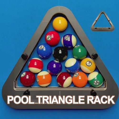 Professional Billiard Rack System, Heavy Duty Solid Wood Triangle/Diamond Pool Ball Racks, Adjustable Solid Wood Triangle & Magic Rack for Standard Billiard Balls, Home/Bar/Club Use - size: A